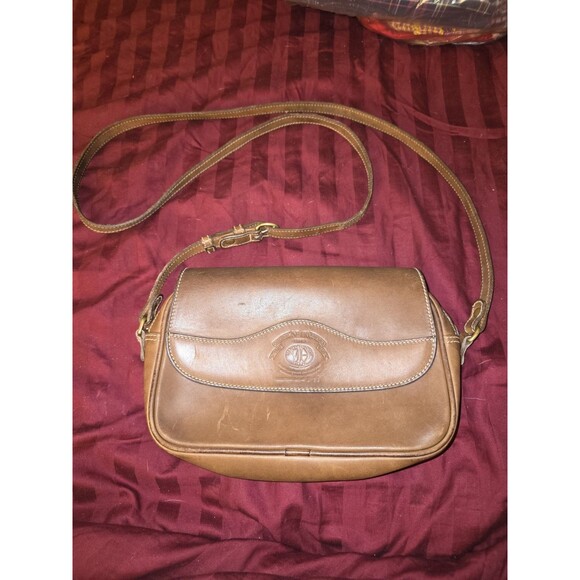 GHURKA MARLEY HODGSON NO.110 ESSEX Brown Leather Shoulder bag Vintage - Picture 1 of 15